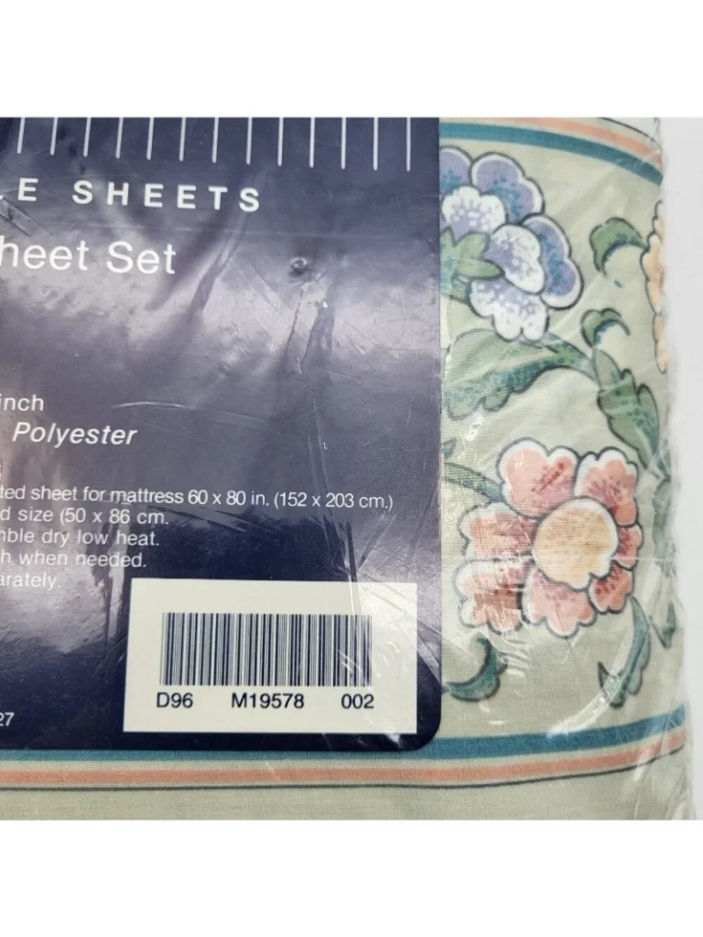 Vintage Empress Garden 4 piece queen sheet set Dream Styles USA Made NOS Sealed